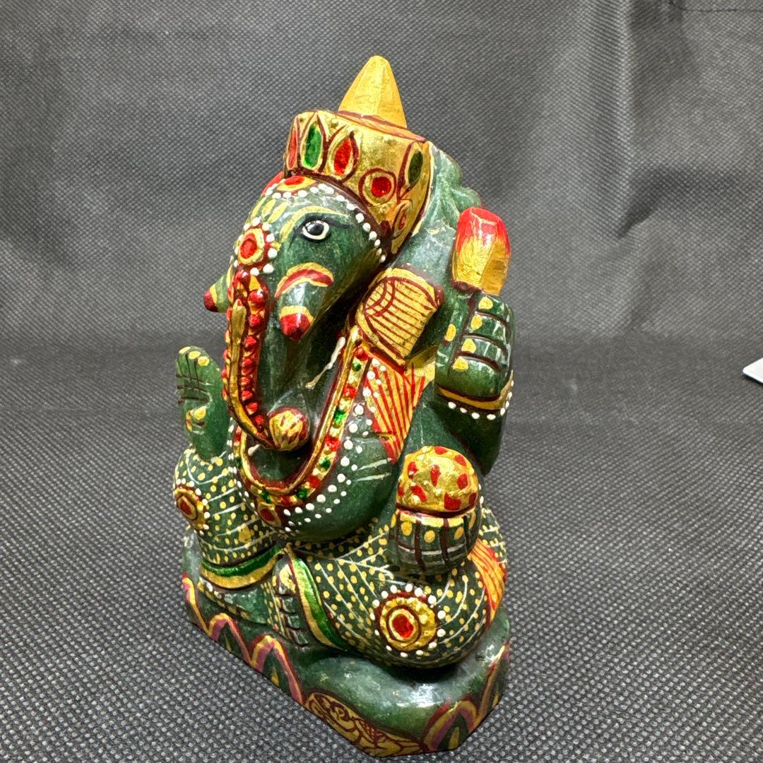 1点物　強大アベンチュリン　ガネーシャ　置物　守り神　守護神　厄除け　金運