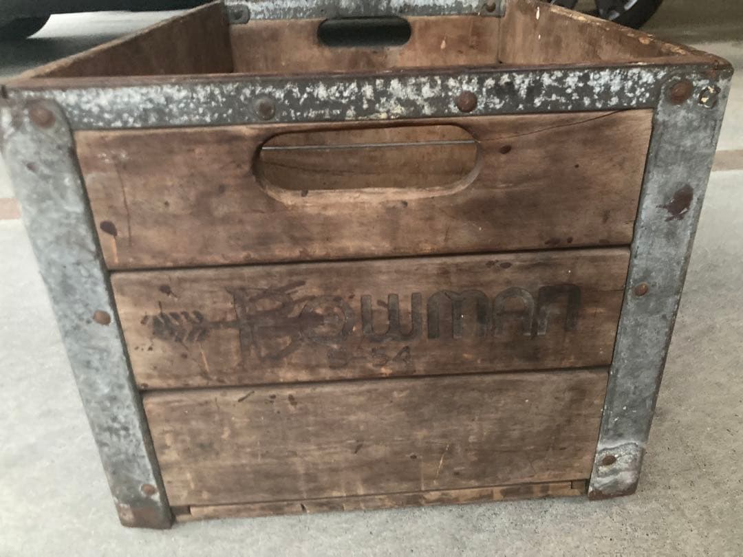 ヴィンテージ 木製ボックス BOWMAN コンテナ キャンプ