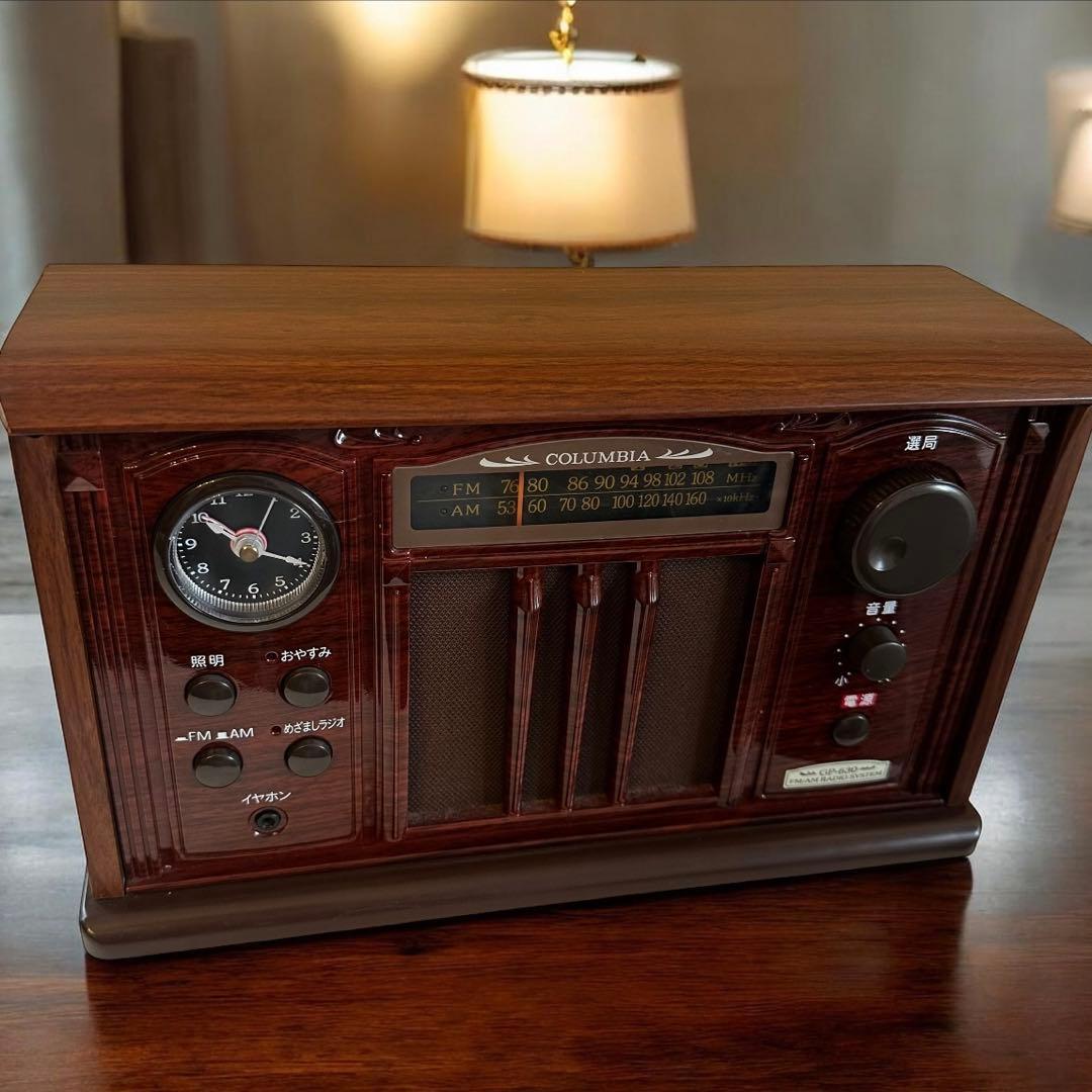日本コロムビア GP-630 音聴箱 レトロ ラジオ 木目 アンティーク調