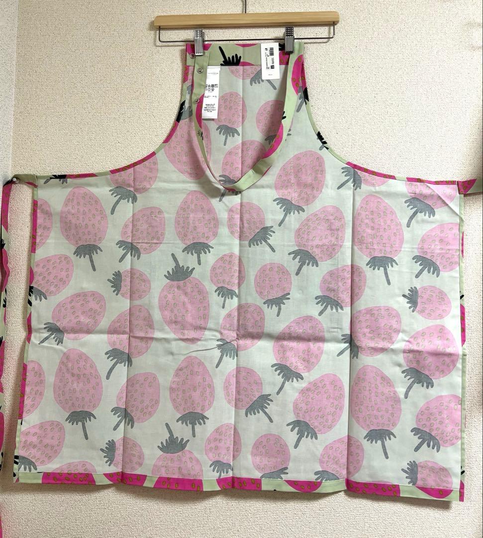 ♡新品未使用♡マリメッコ　marimekko エプロン　マンシッカ　いちご