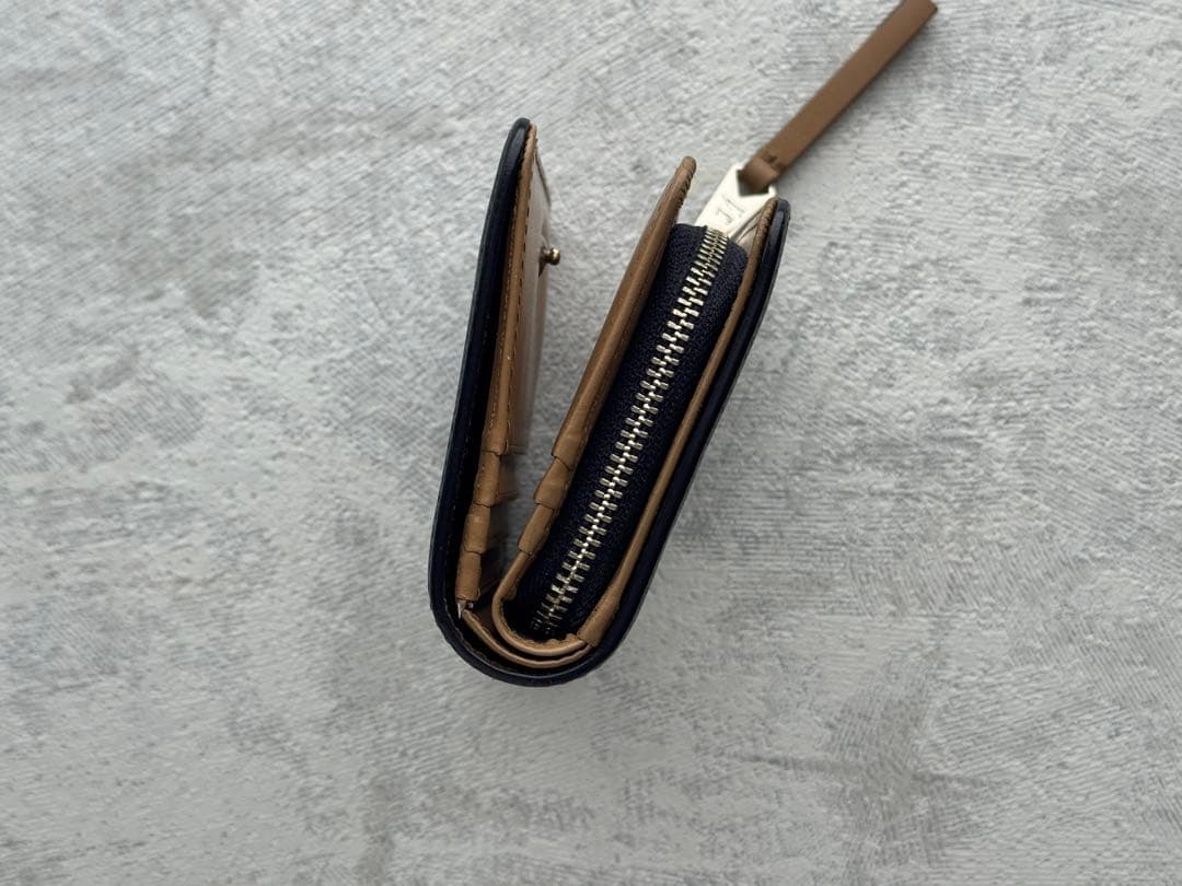 ポールスミス paul smith 折財布 ネイビー ブライトストライププラー