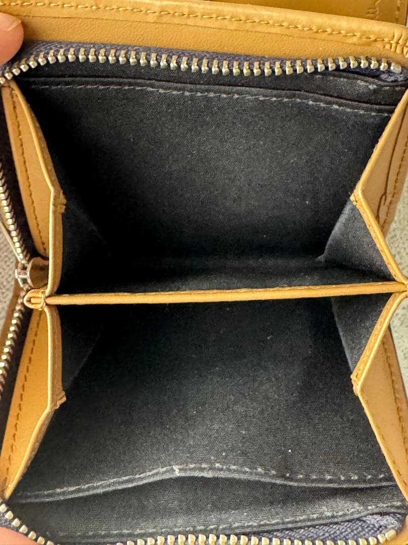 ポールスミス paul smith 折財布 ネイビー ブライトストライププラー