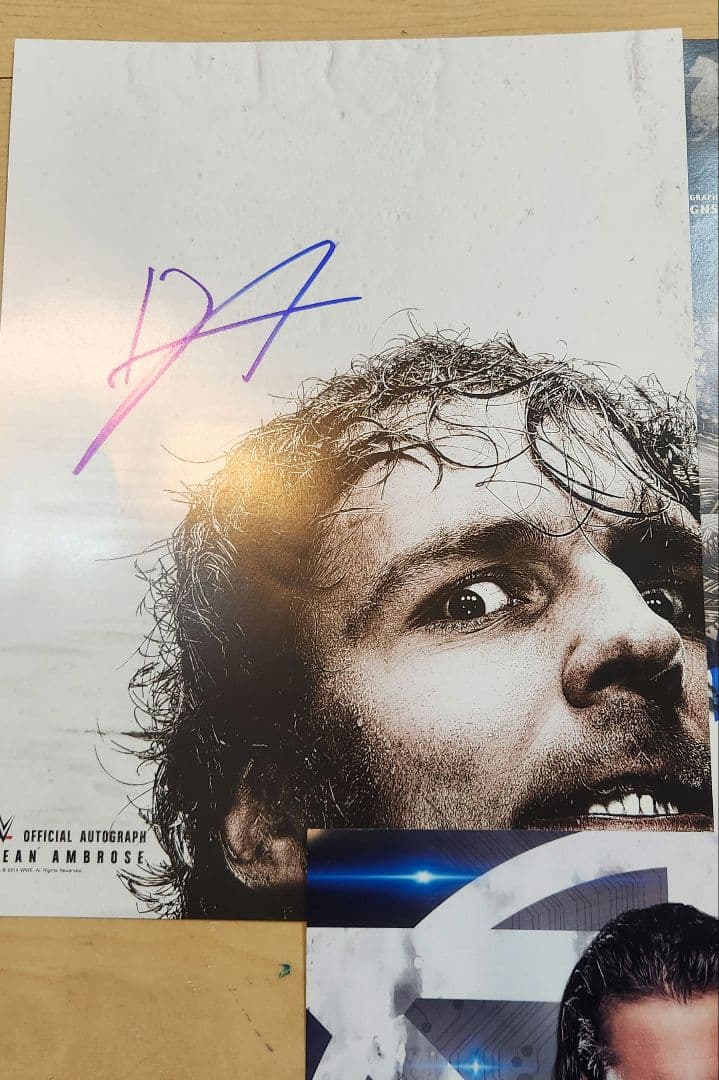 WWE　アンブローズ　セス　ロリンズ　ローマン　レインズ　サインポスター