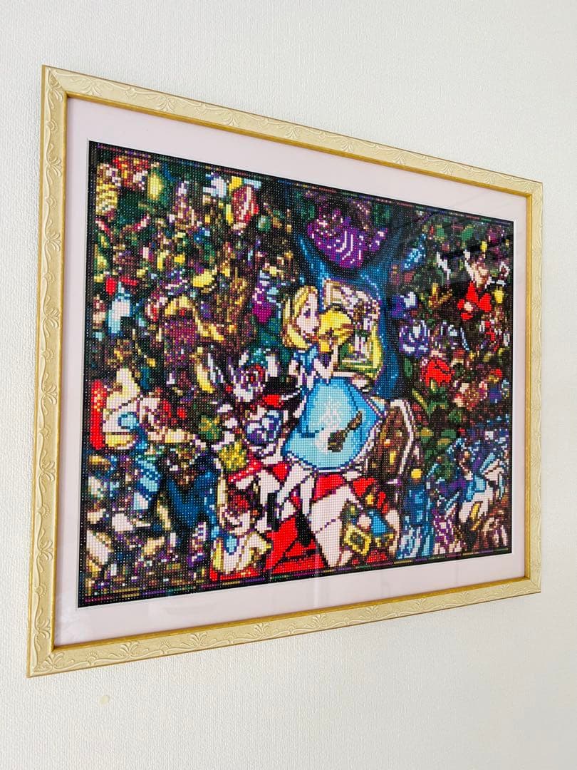 特大 ディズニー 不思議な国のアリス ダイヤモンドアート 額付き 完成品