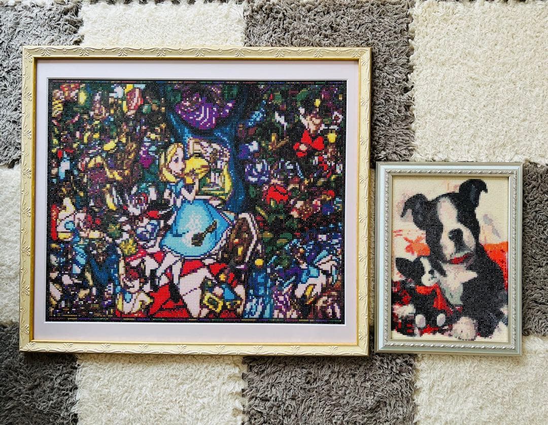 特大 ディズニー 不思議な国のアリス ダイヤモンドアート 額付き 完成品