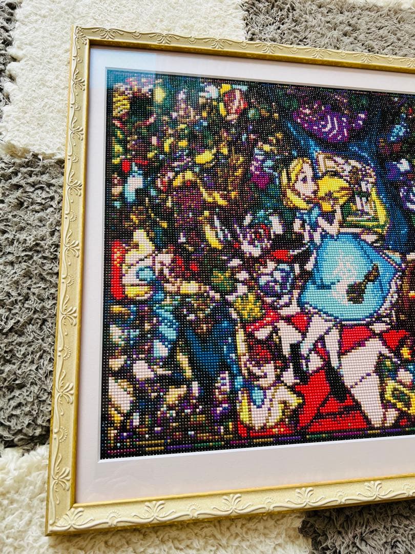 特大 ディズニー 不思議な国のアリス ダイヤモンドアート 額付き 完成品
