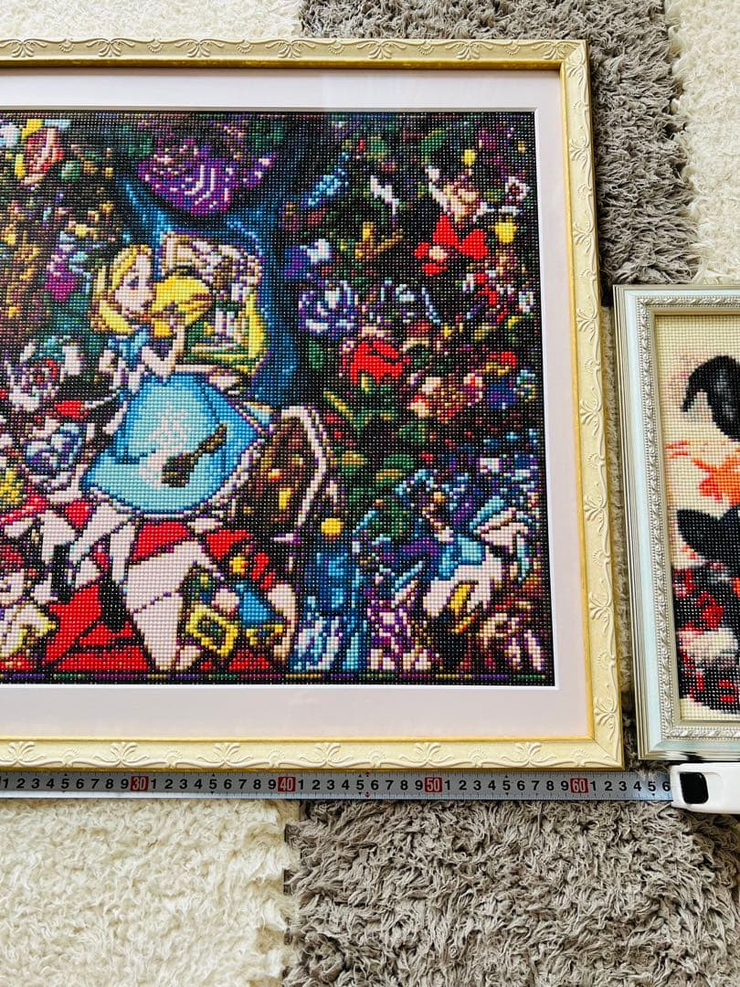 特大 ディズニー 不思議な国のアリス ダイヤモンドアート 額付き 完成品