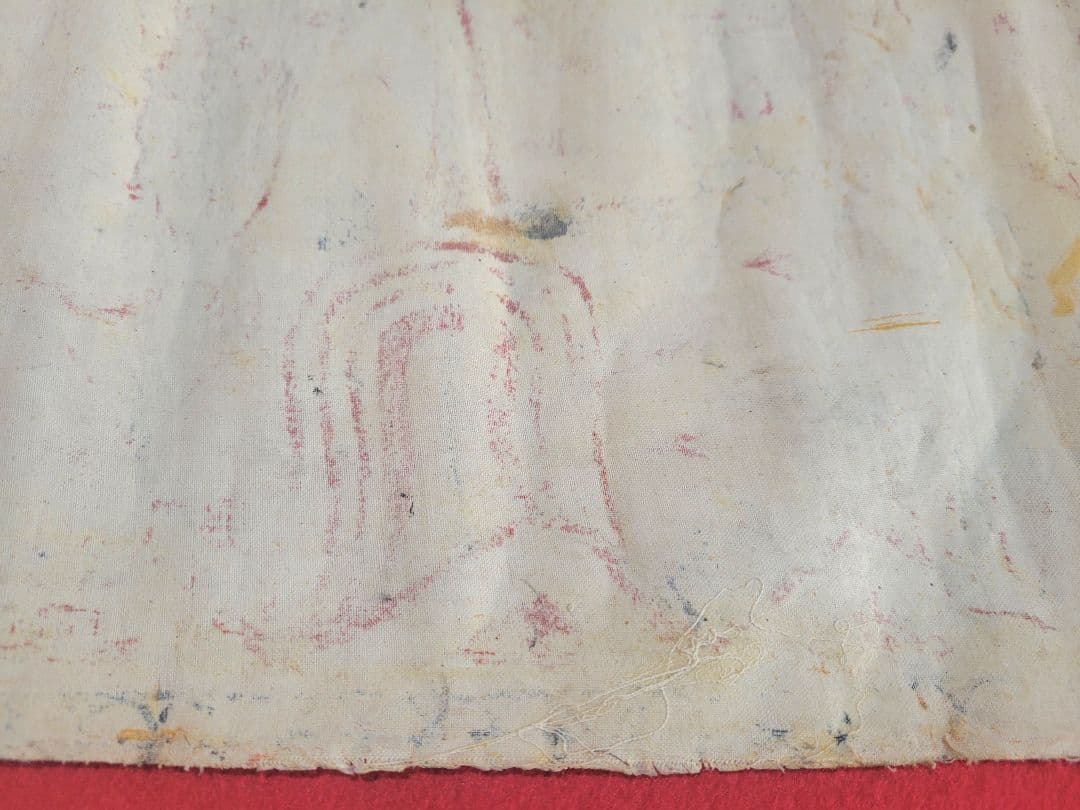 まくり　東南アジア？　絵画　宗教画？　布地、キャンパス地？　書画、骨董品、美術品