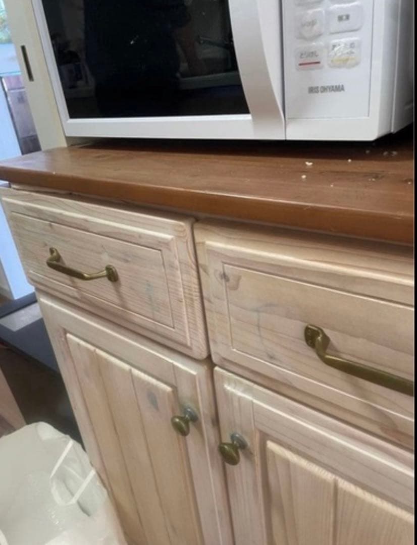 ナチュラルウッド 食器棚 カントリー風