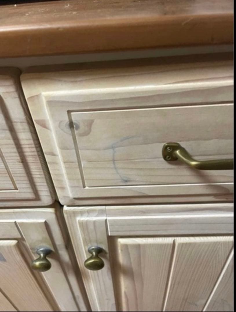 ナチュラルウッド 食器棚 カントリー風