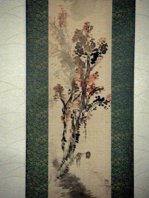 ♥掛軸　模写　川合 玉堂　秋　山水　掛け軸　骨董品