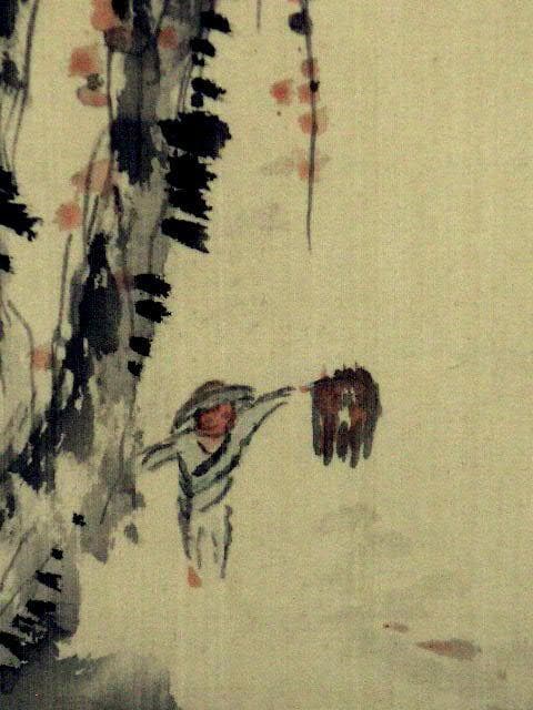 ♥掛軸　模写　川合 玉堂　秋　山水　掛け軸　骨董品