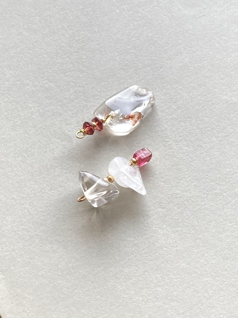 no.309 モザンビークガーネットとラフなエピドート　一点物