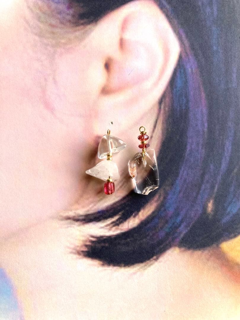 no.309 モザンビークガーネットとラフなエピドート　一点物