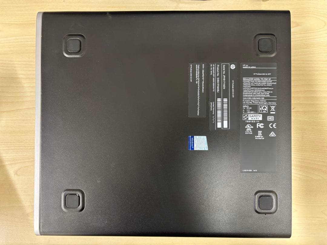 Windowsデスクトップ HP Pro 600 G4 SFF / i5-8500 / 16GB
