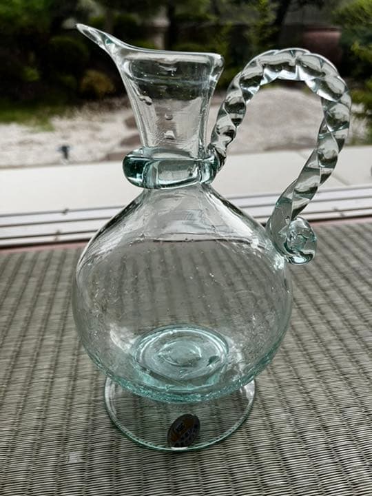 【週末限定】手作り　琉球ガラス　クリア　透明　花瓶