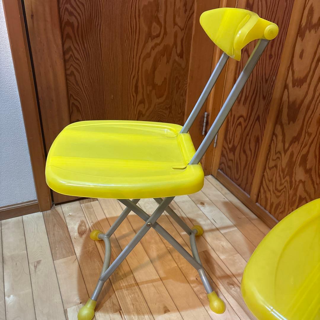 ポストモダン　90's 00's 折り畳み チェア レトロポップ 椅子 クリア