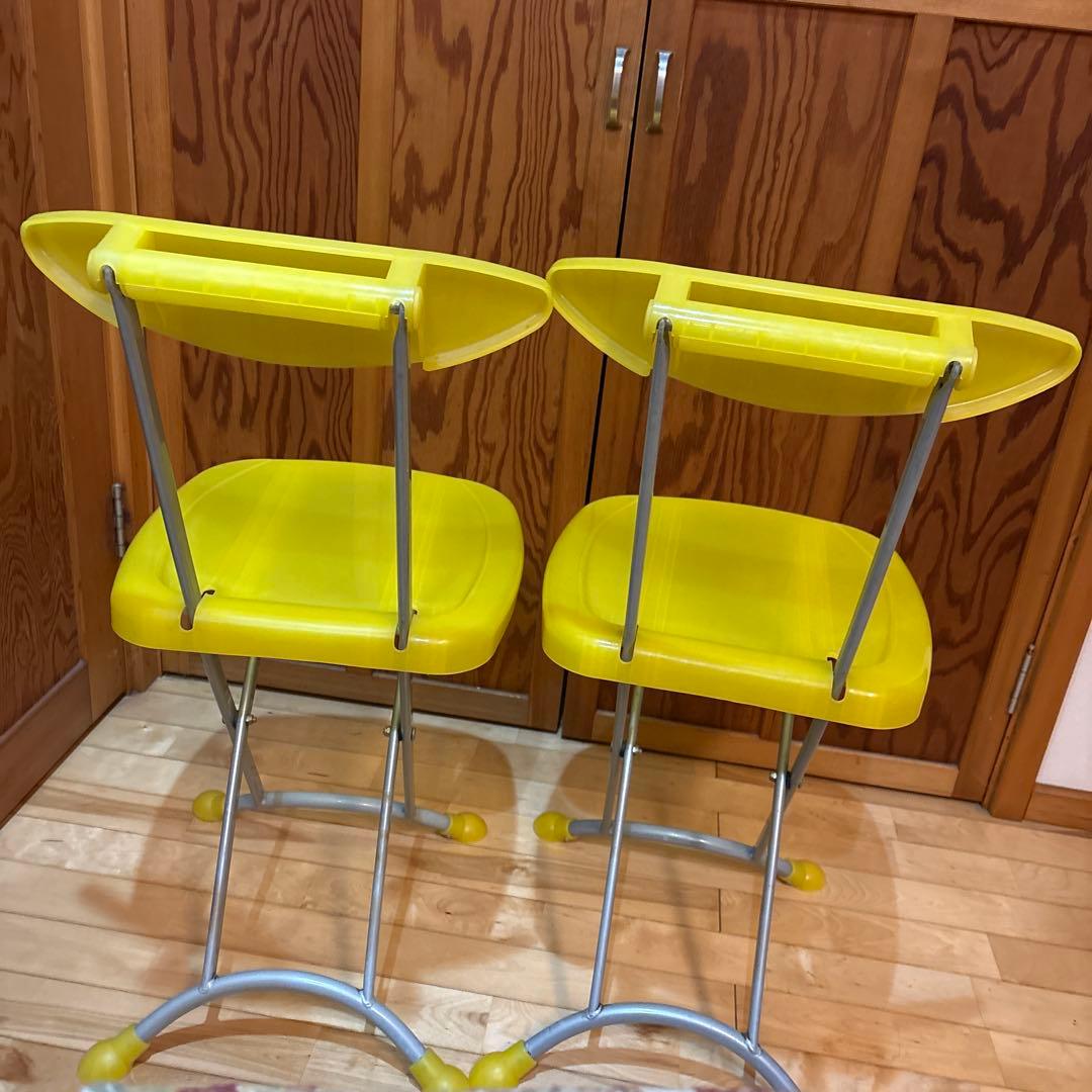 ポストモダン　90's 00's 折り畳み チェア レトロポップ 椅子 クリア