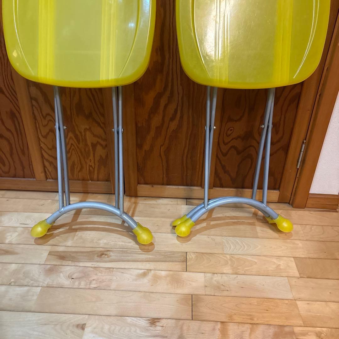 ポストモダン　90's 00's 折り畳み チェア レトロポップ 椅子 クリア