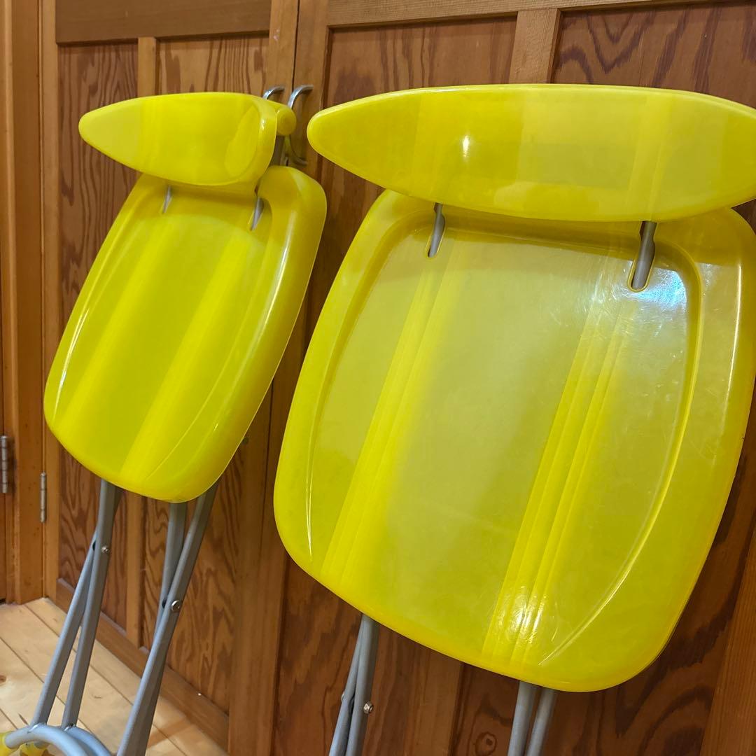 ポストモダン　90's 00's 折り畳み チェア レトロポップ 椅子 クリア