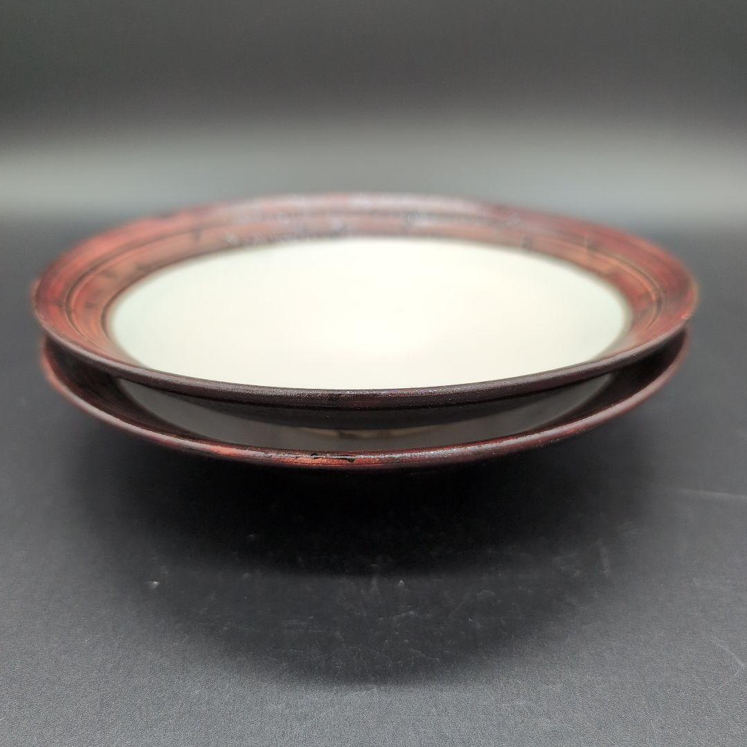 【新品未使用】食器　越前焼　丸皿 ４枚セット　陶芸家 手造り