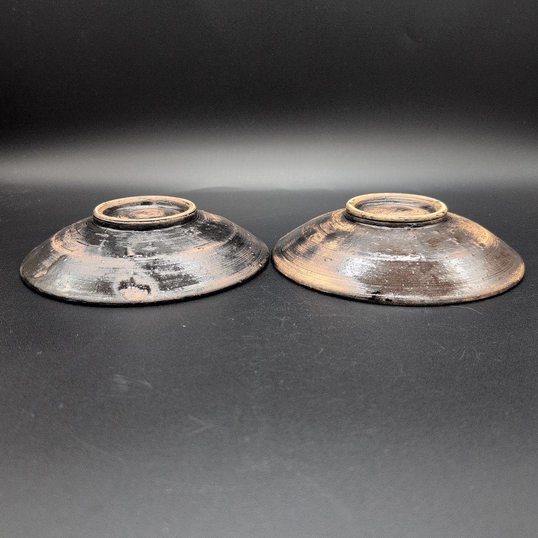 【新品未使用】食器　越前焼　丸皿 ４枚セット　陶芸家 手造り