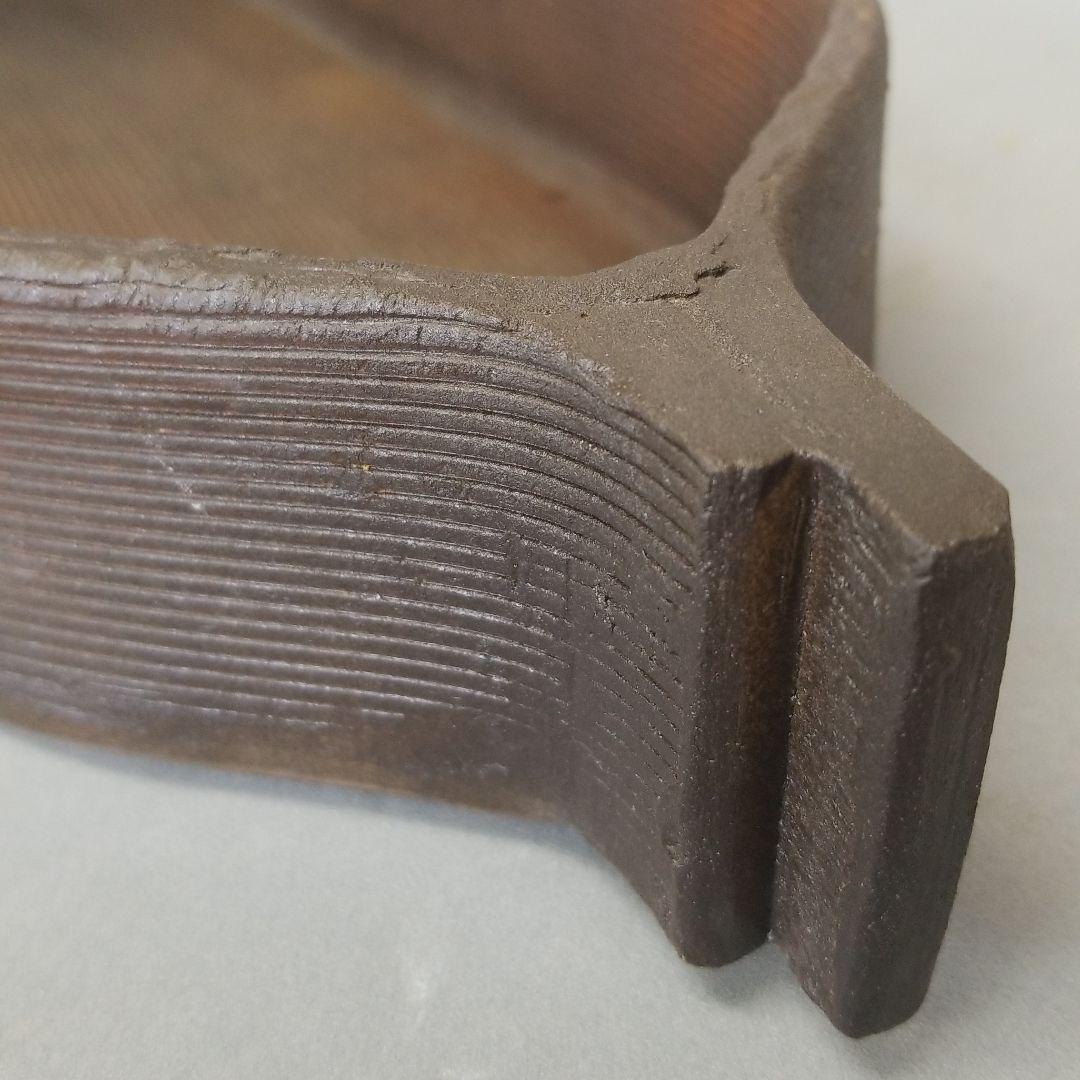 信楽焼 水盤  長形合わせ 直径４６cm