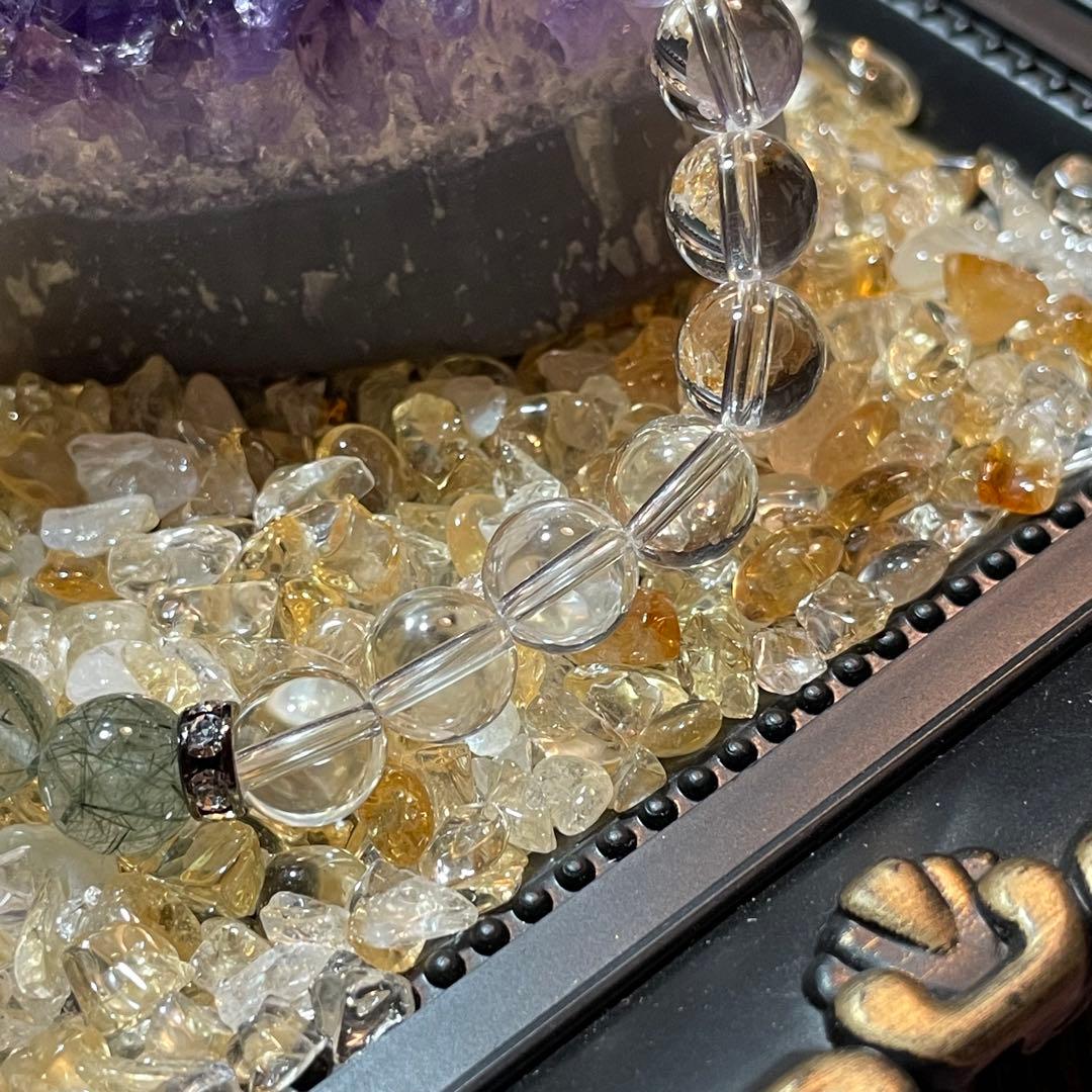 グリーンルチルクォーツ8mm 水晶 ブレスレット 天然石 パワーストーン