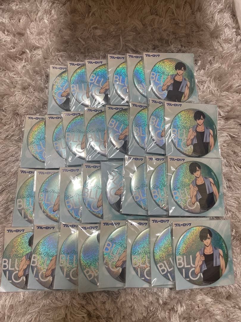 ブルーロック 糸師凛 おはよう 7:23 ver. 75mm缶バッジ 30個