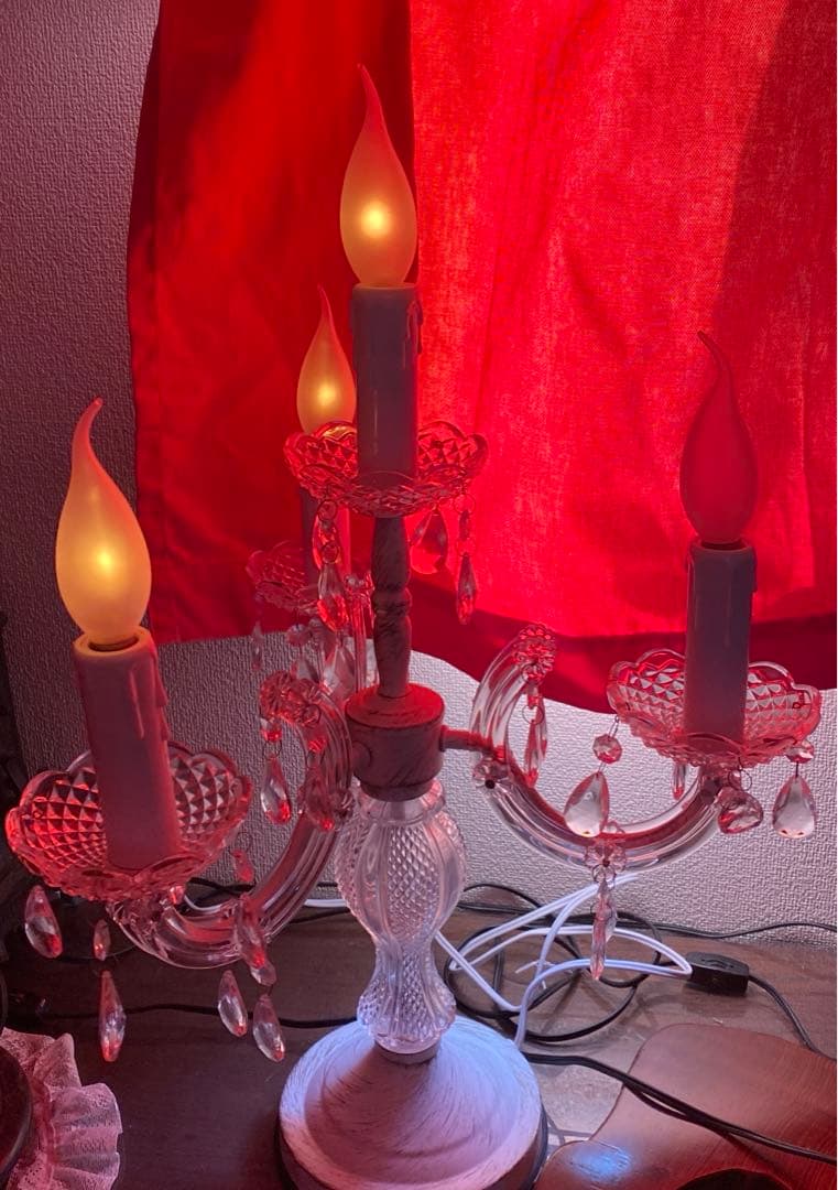 SALE ！ビンテージ風スタンドシャンデリア　タッチセンサー明るさ3段階