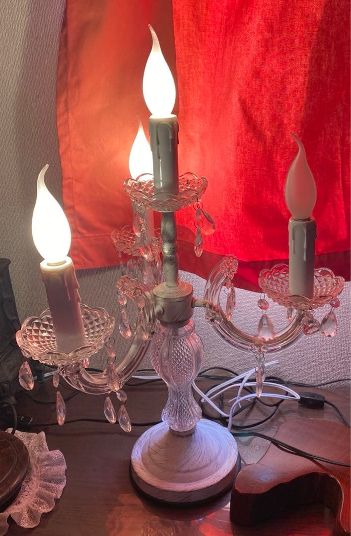 SALE ！ビンテージ風スタンドシャンデリア　タッチセンサー明るさ3段階