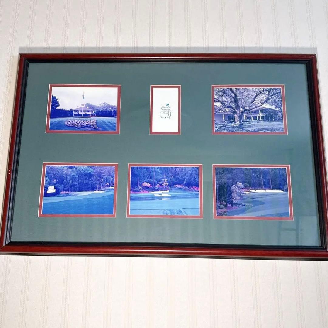 貴重 ゴルフ マスターズ Augusta 額付き絵画 アメリカ