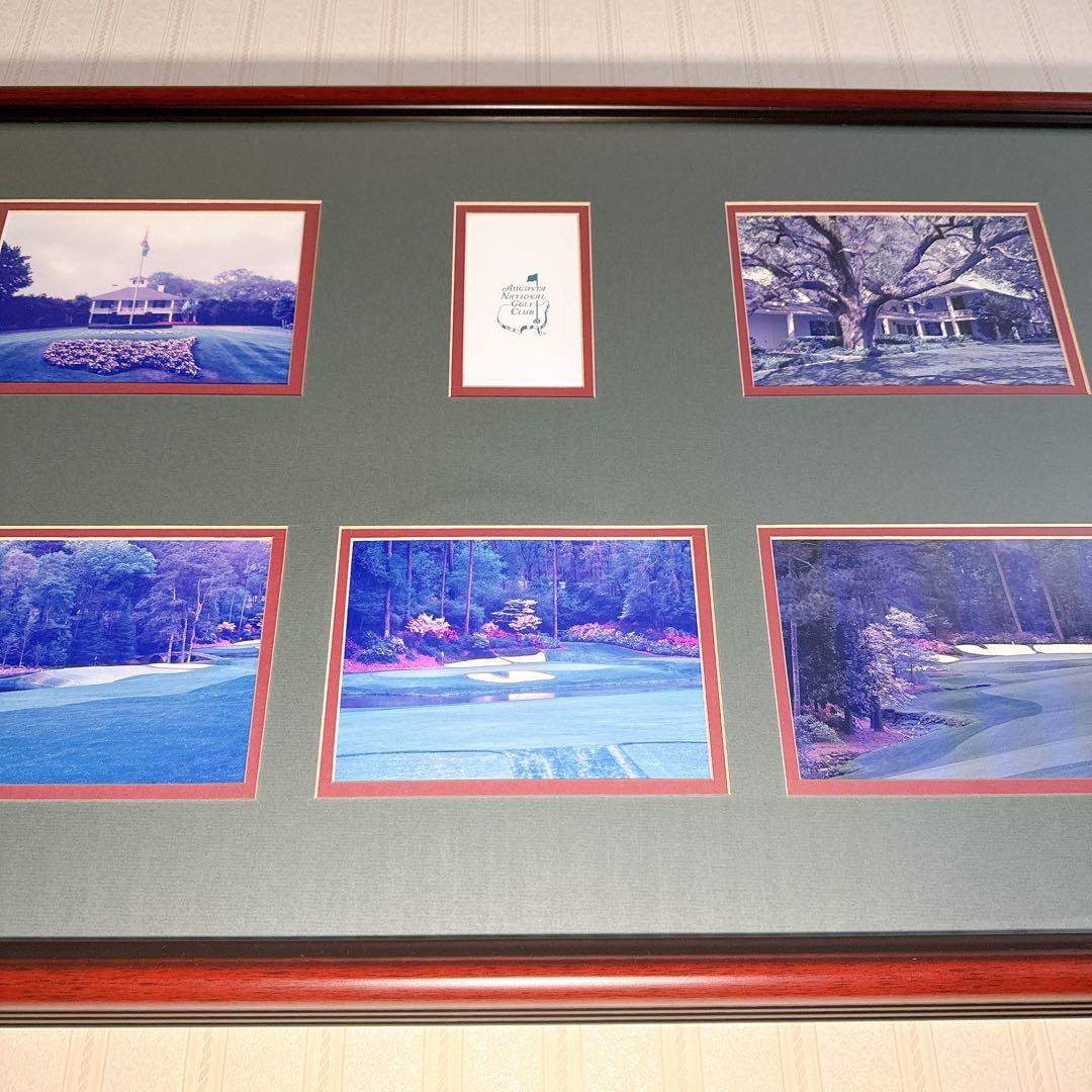 貴重 ゴルフ マスターズ Augusta 額付き絵画 アメリカ