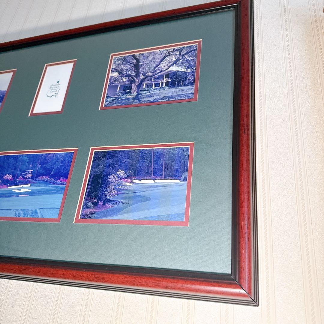 貴重 ゴルフ マスターズ Augusta 額付き絵画 アメリカ