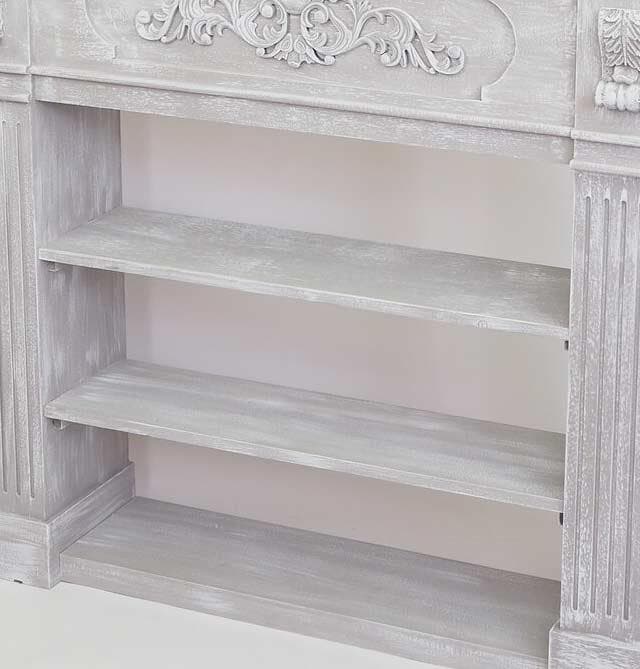 マントルピース コンソール シェルフ グレー シャビーシック 姫系 5007
