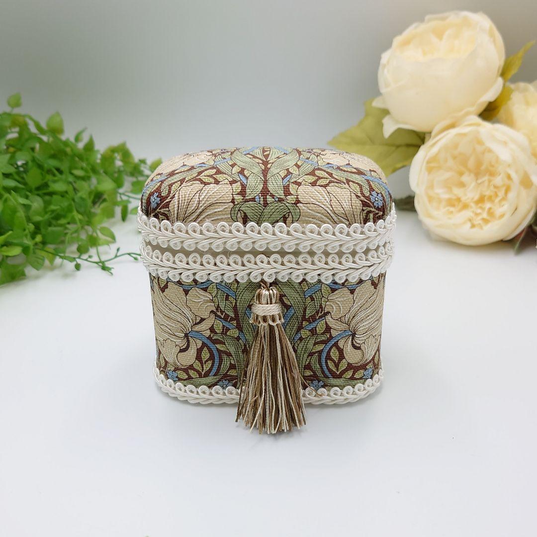 ウィリアムモリス ピンパーネル 蓋ふっくら綿棒ケース ファブリッ