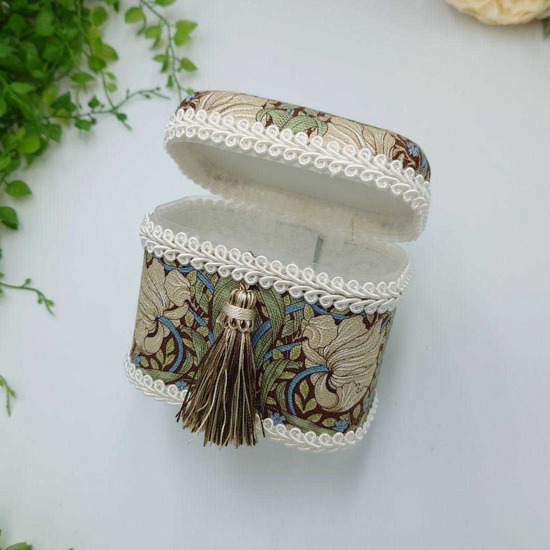 ウィリアムモリス ピンパーネル 蓋ふっくら綿棒ケース ファブリッ