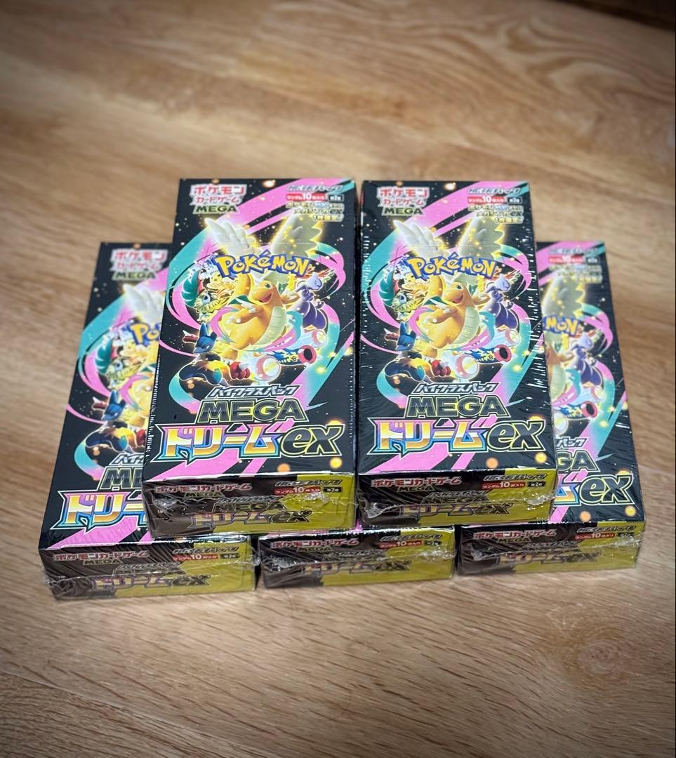 【シュリンク付き】ポケモンカード MEGAドリームex 5box