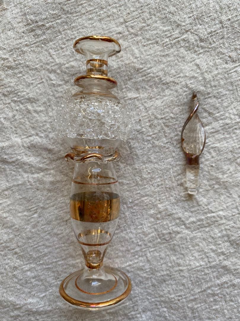 香水瓶　エジプト土産　パフューム　ガラス細工　アンティーク　一輪挿し