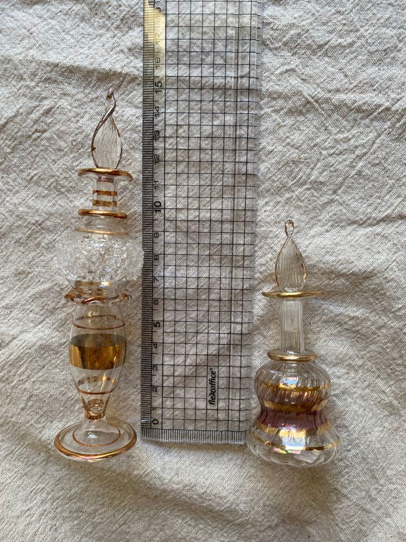 香水瓶　エジプト土産　パフューム　ガラス細工　アンティーク　一輪挿し