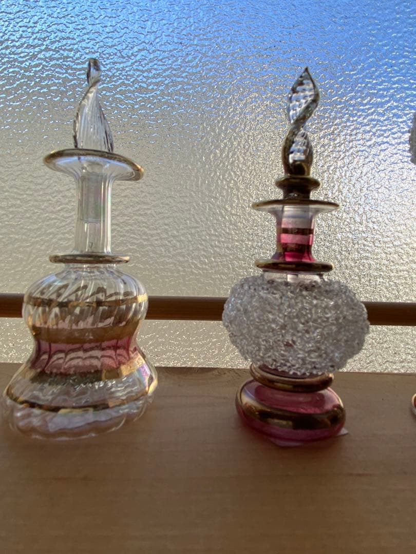 香水瓶　エジプト土産　パフューム　ガラス細工　アンティーク　一輪挿し