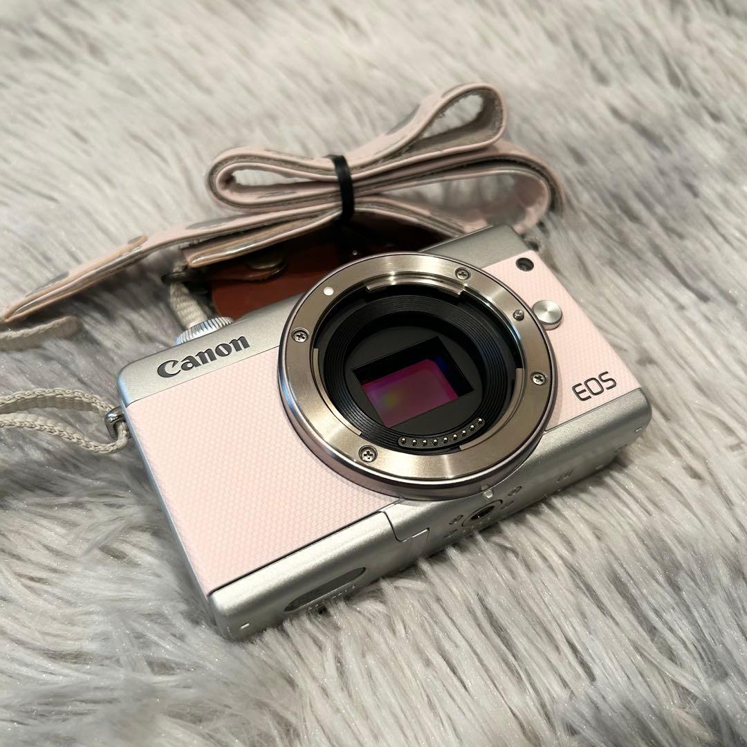 【付属品多数】 Canon EOS M100 リミテッドピンク ミラーレス一眼
