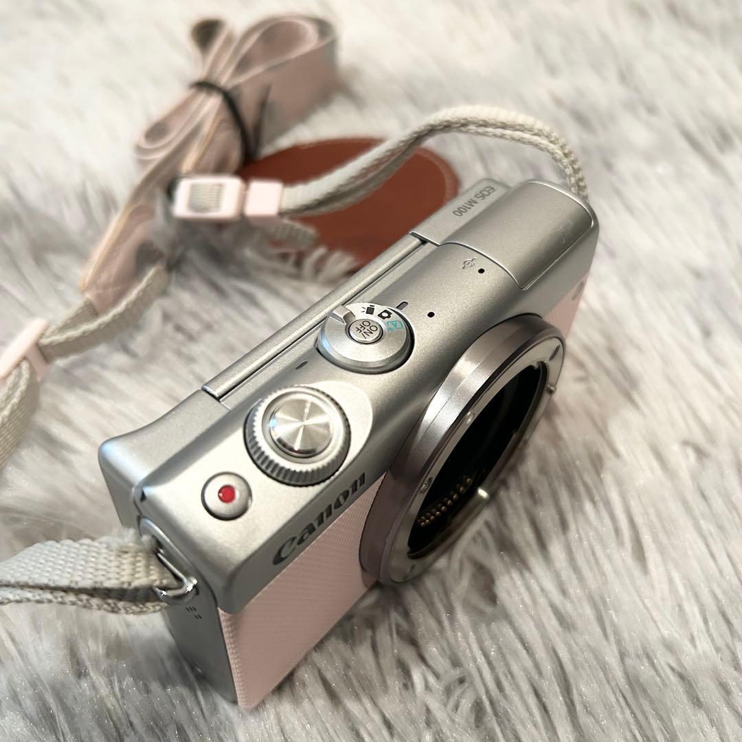 【付属品多数】 Canon EOS M100 リミテッドピンク ミラーレス一眼