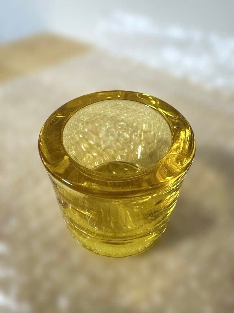 ま*ゆ様  kivi ガラスキャンドルホルダー 2個セット　黄色