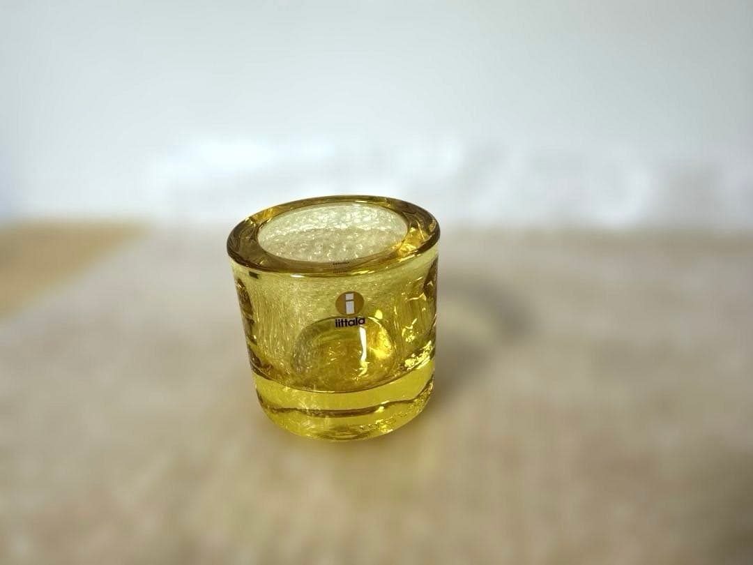 ま*ゆ様  kivi ガラスキャンドルホルダー 2個セット　黄色