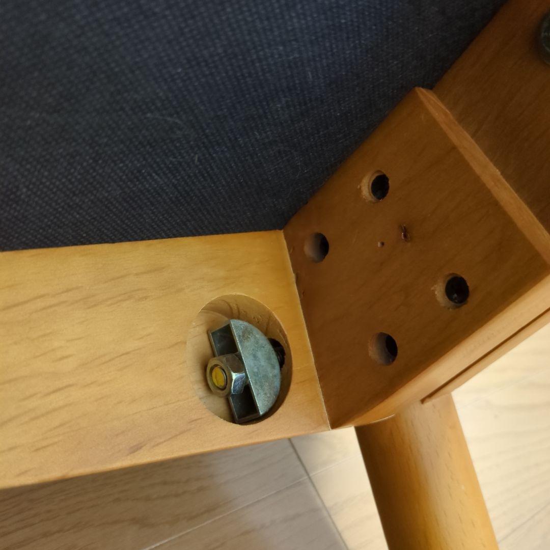 unico ワイス黒 合成皮革 2人掛けソファ　ブラック