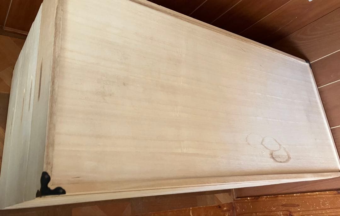 桐タンス着物収納4段隅金具付き