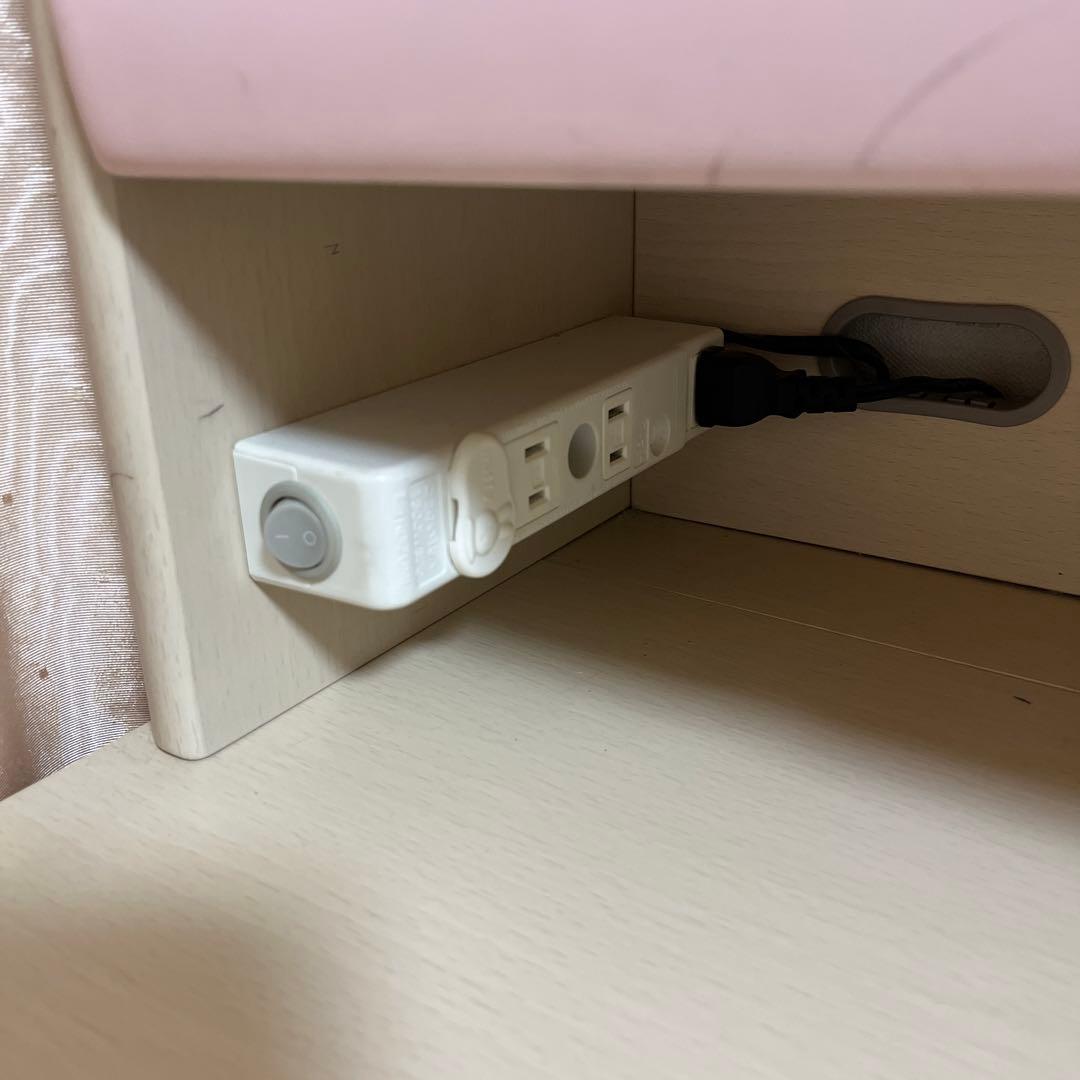 コイズミ学習デスク　（ピンク）　完成品