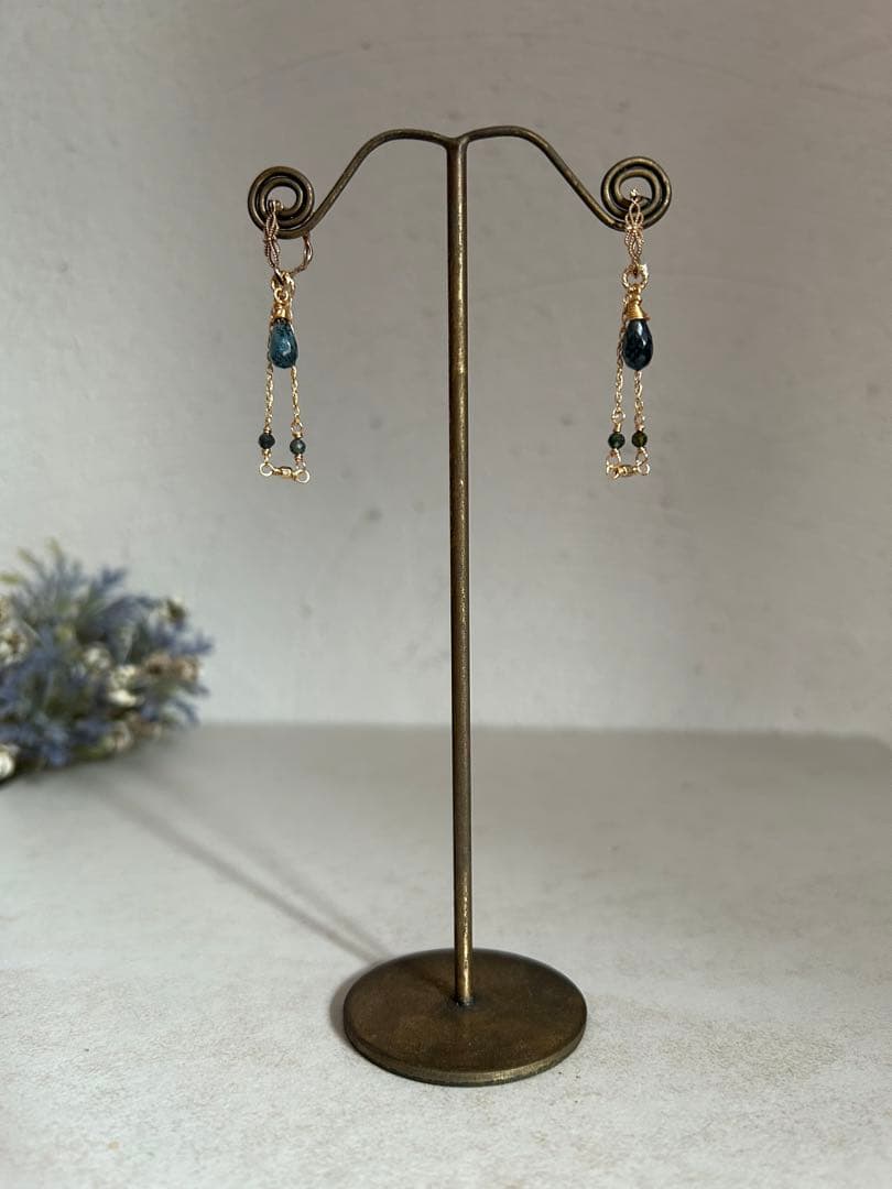 14KGF インディゴブルーカイヤナイトの3wayチャーム