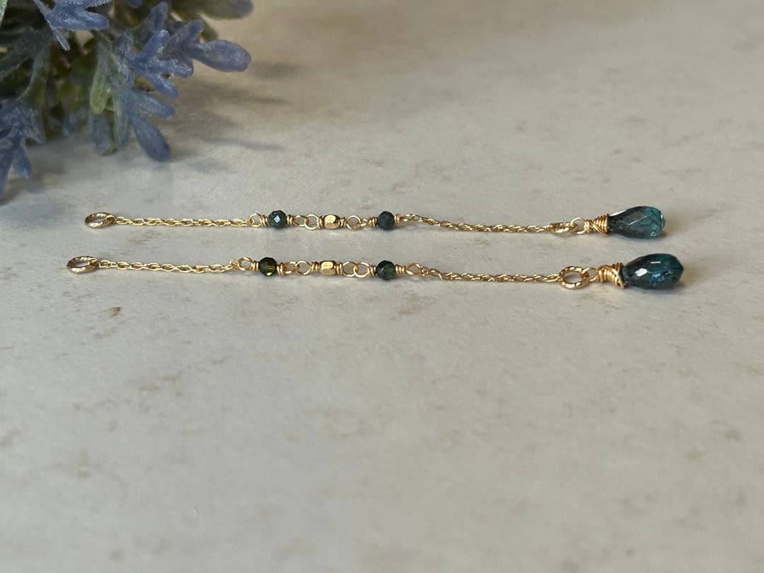 14KGF インディゴブルーカイヤナイトの3wayチャーム